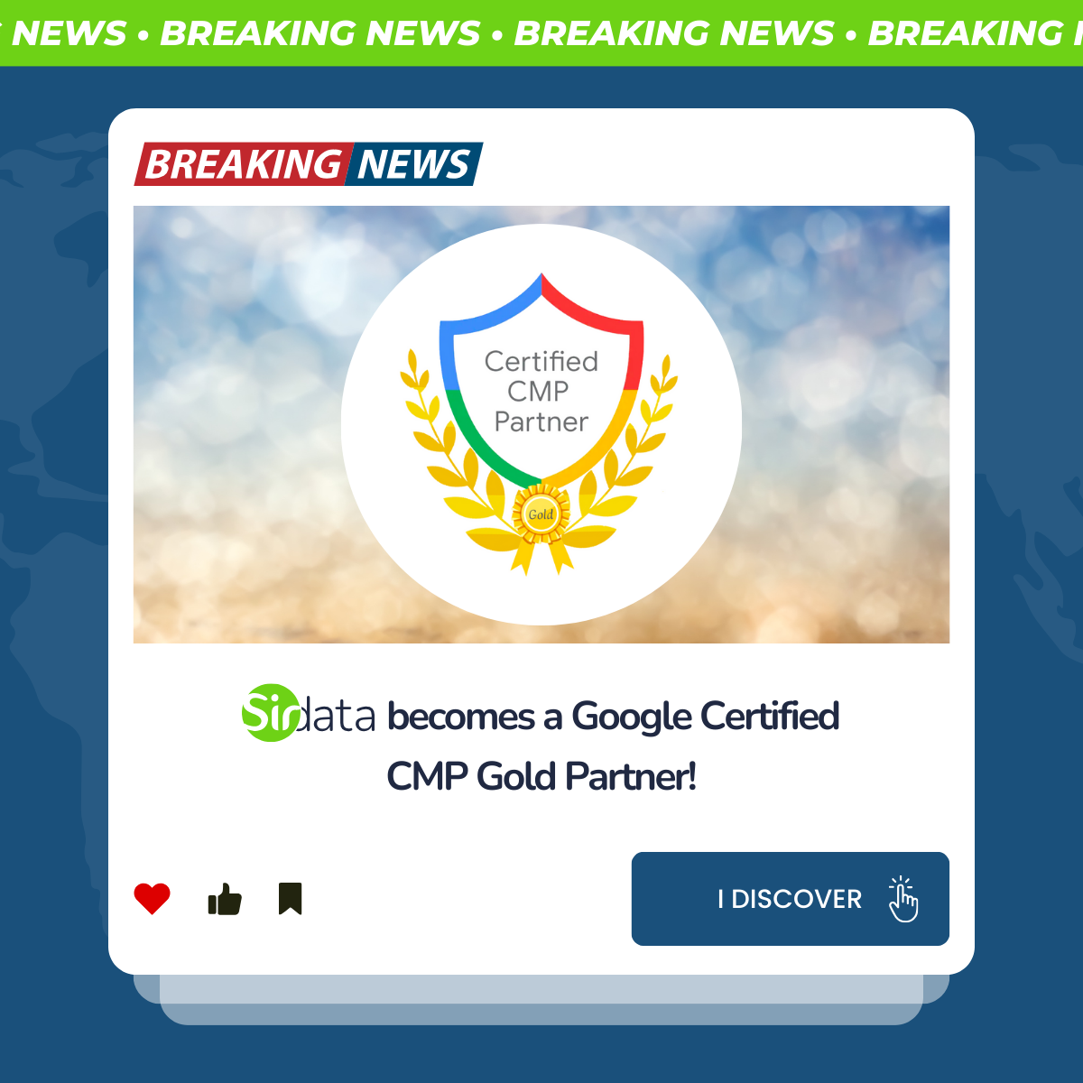 Sirdata obtains CMP Gold partner status certified by Google! 🥳